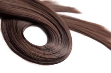 Closeup lüks düz parlak saç