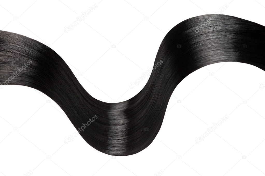 Closeup on luxurious straight glossy hair