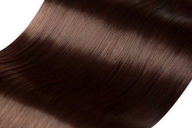 Closeup lüks düz parlak saç