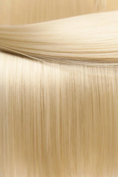 Close Luxe Rechtstreeks Glanzend Blond Haar — Stockfoto