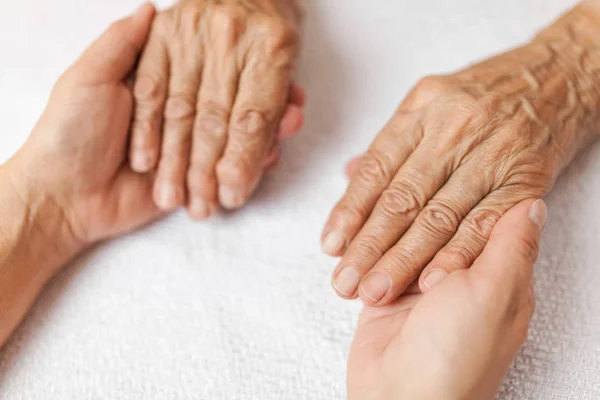 Providing Care Support Elderly — Stock Photo, Image