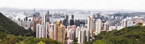 Διάσημη Χονγκ Κονγκ skyline — Φωτογραφία Αρχείου