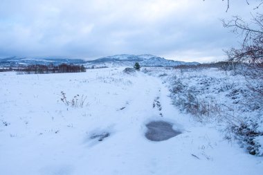 Issız ve ıssız bir patika vahşi ve uzak bir arazide, Issız bir patika