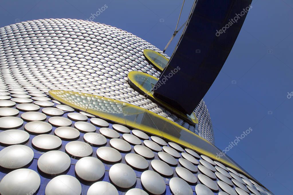 Birmingham, UK: June 29, 2018: Selfridges is one of Birmingham city's most distinctive and iconic landmarks. It is part of the Bullring Shopping Centre.