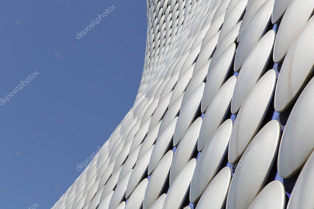 Birmingham, UK: June 29, 2018: Selfridges is one of Birmingham city's most distinctive and iconic landmarks. It is part of the Bullring Shopping Centre.