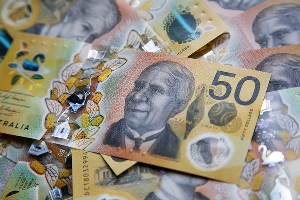 Banknot Australijski Dolara Nowy 2019 Wydanie Ustawy Celu Zniechęcać Podrabiania — Zdjęcie stockowe