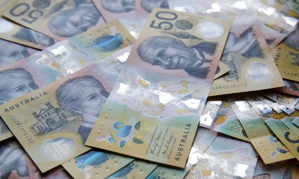 Ausztrál Dollár Bankjegy 2019 Kérdés Számla Van Szándékos Hoz Elrettent — Stock Fotó