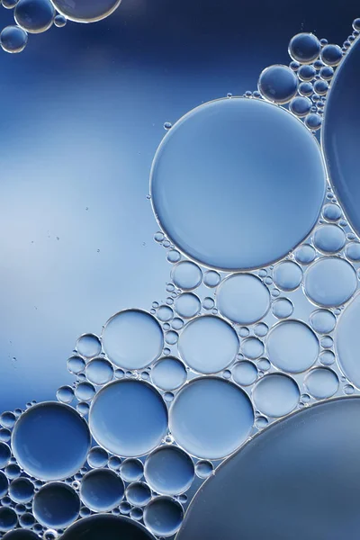 Macro Burbujas Aceite Agua Creando Una Imagen Científica Célula Membrana Fotos De Stock