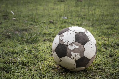 Eski futbol yakın çekim.