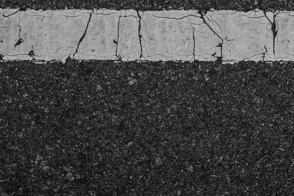 Black asphalt road texture line white background.