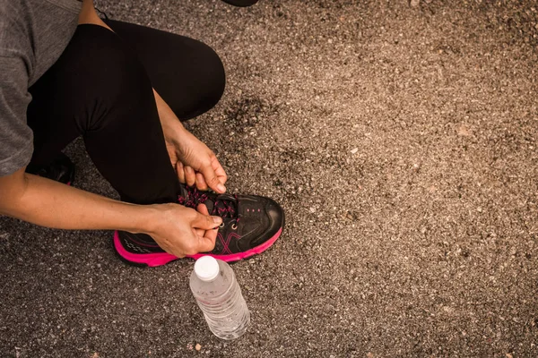 Mujeres Corriendo Por Salud Concepto Amor Por Salud — Foto de Stock