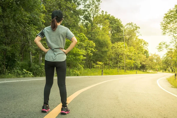 Mujeres Corriendo Por Salud Concepto Amor Por Salud — Foto de Stock