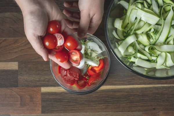 Karıştırma ve Blender geleneksel salça yemek Şef