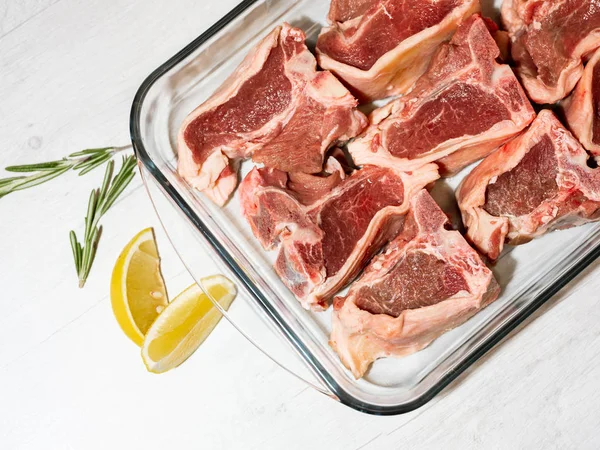 Carne Crua Não Cozida Close — Fotografia de Stock