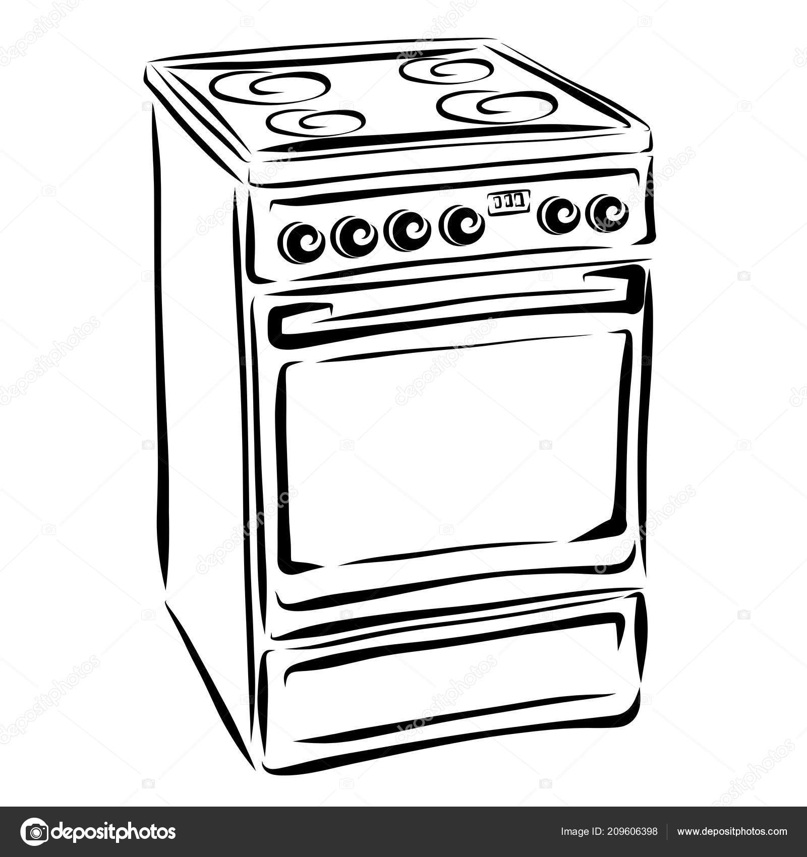 Gas Stove Black And White Clipart / We offer you for free download top