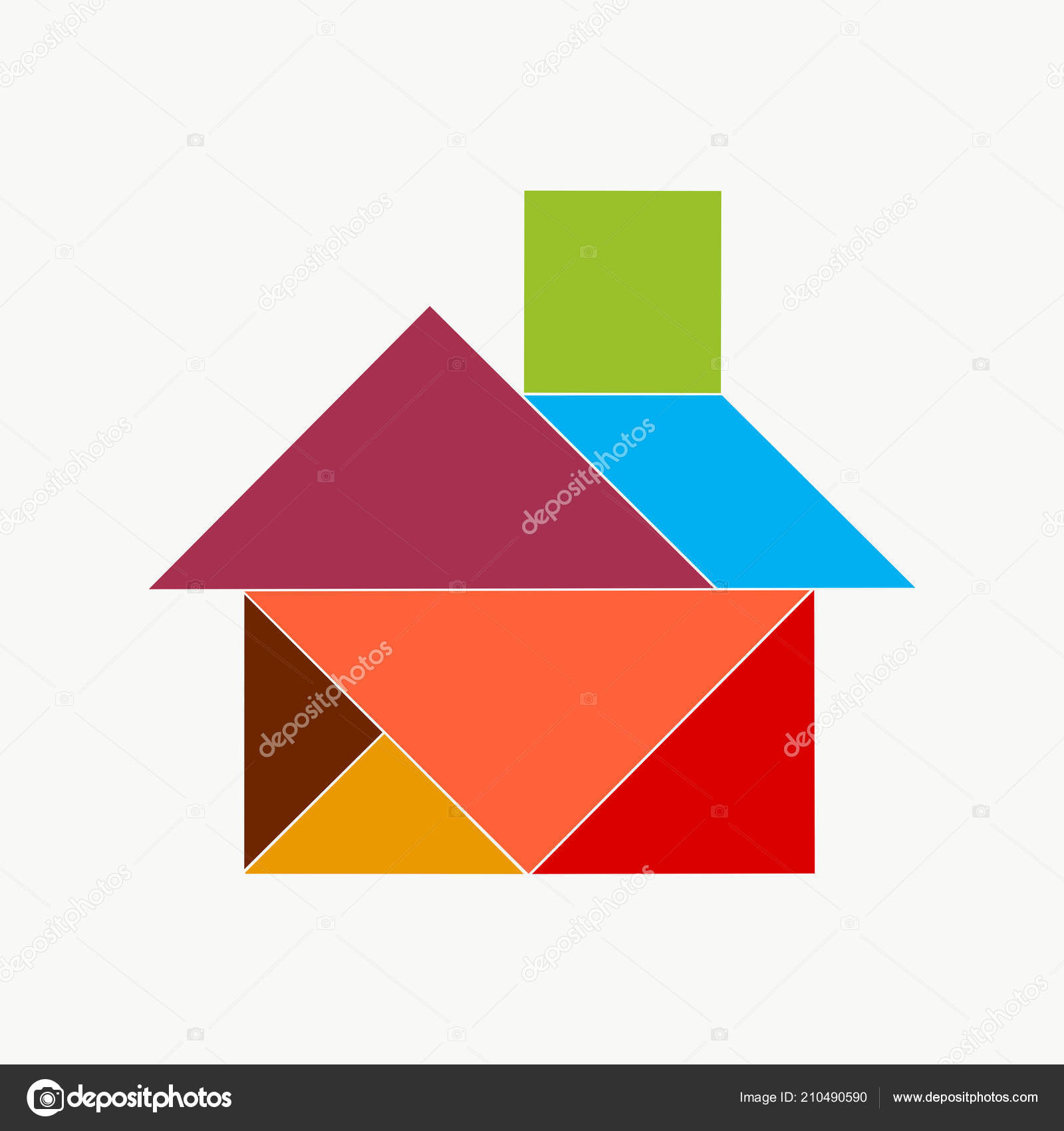 casa con tangram