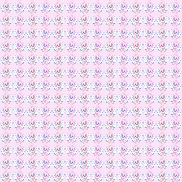 Light pink background with cute little angels