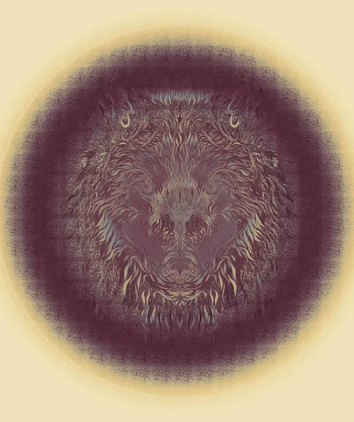 Textured background with ghost wolf