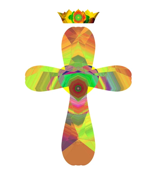 Cross and Heart abstract christianity symbol