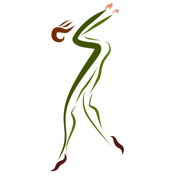 Jumping or running athlete, logo