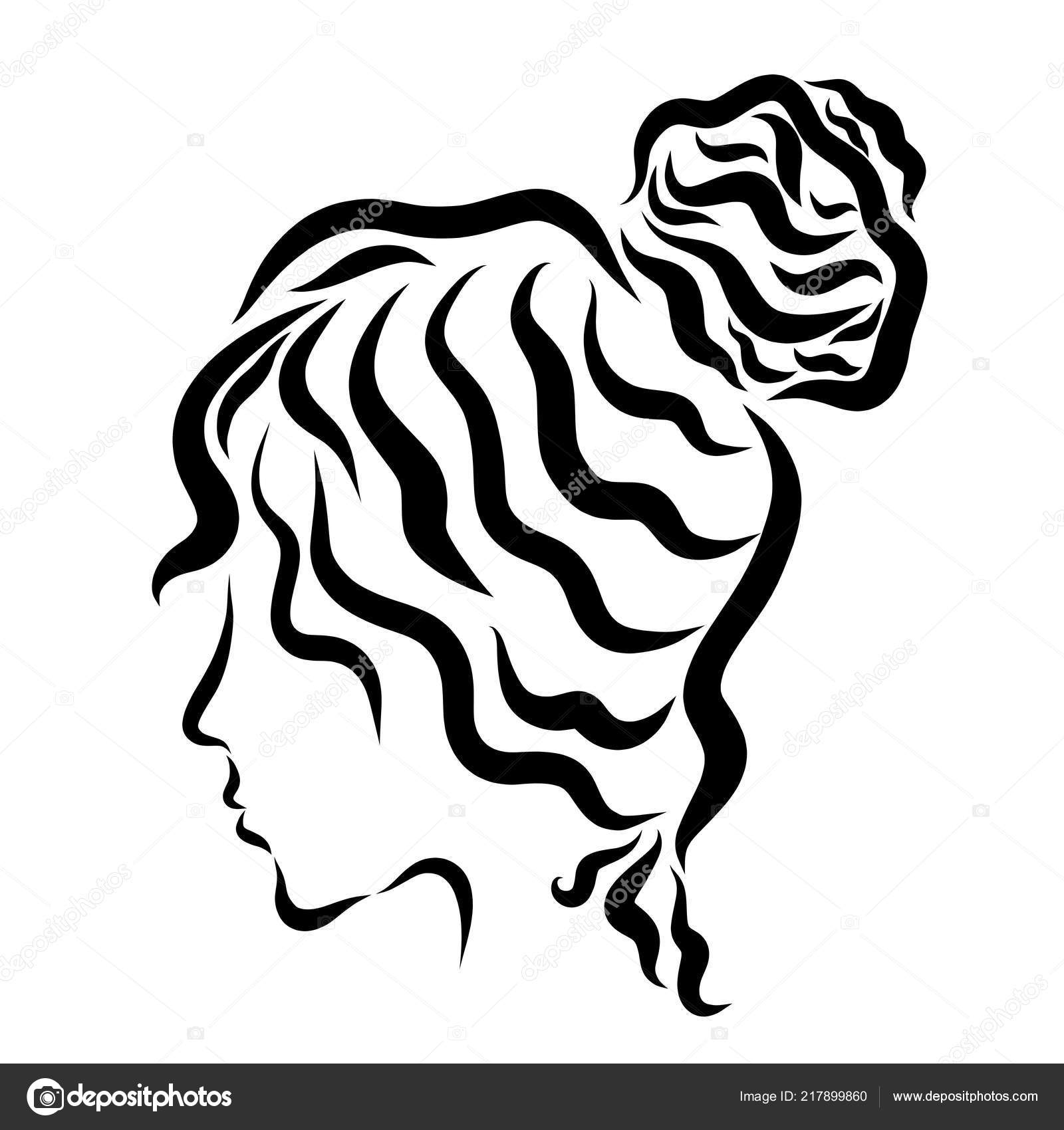 Girl Holiday Hairstyle Profile Stock Photo C Yuliya Nazaryan