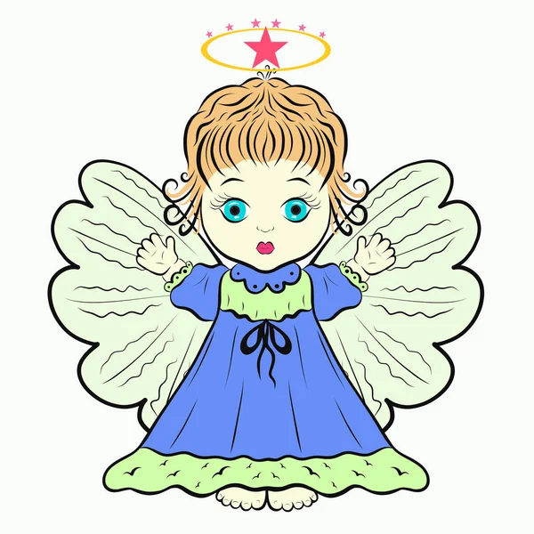 Little cute angel with a halo