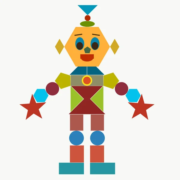 Funny robot from geometric shapes