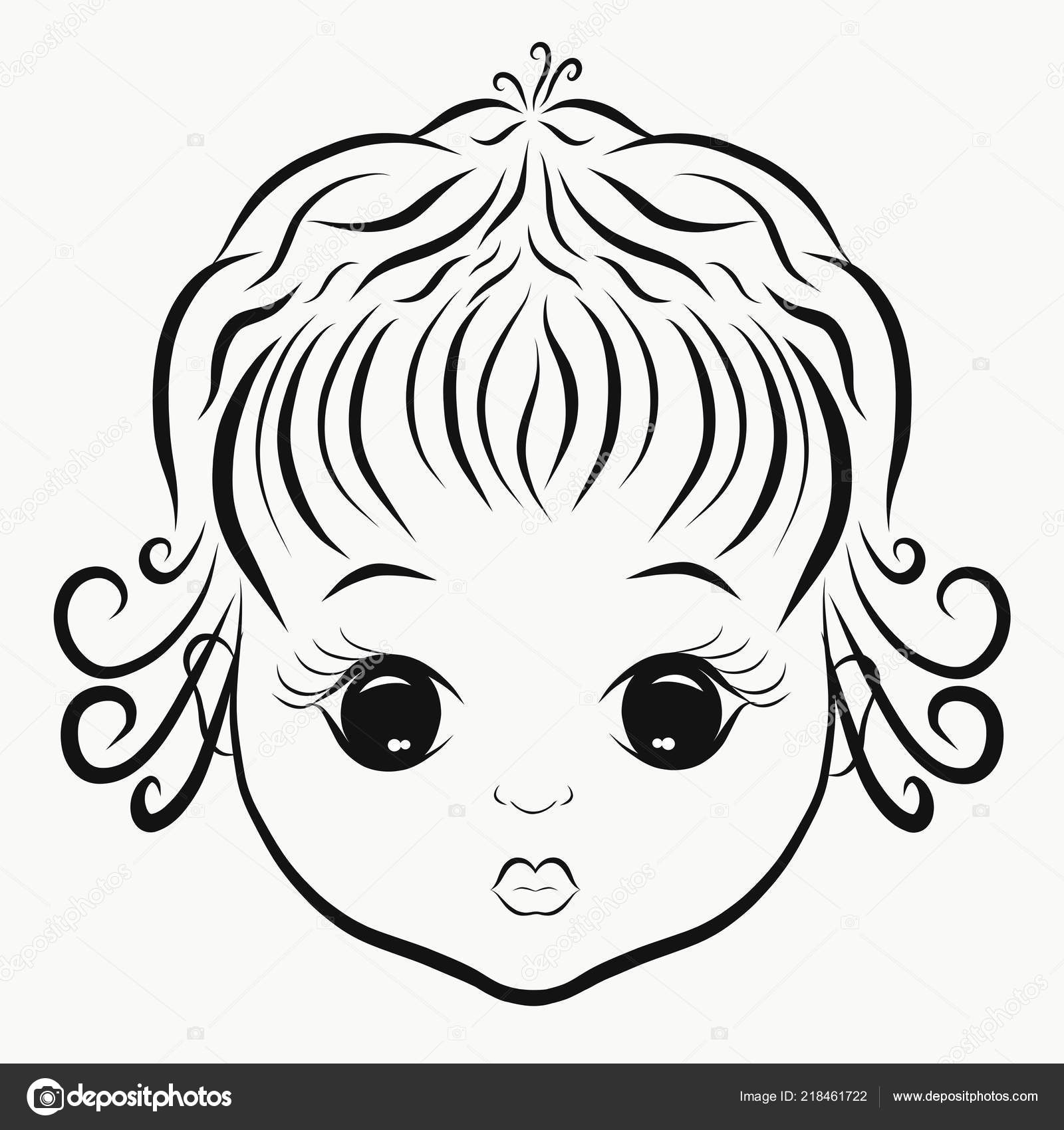 Cute Baby Wavy Hair Face Stock Photo C Yuliya Nazaryan 218461722