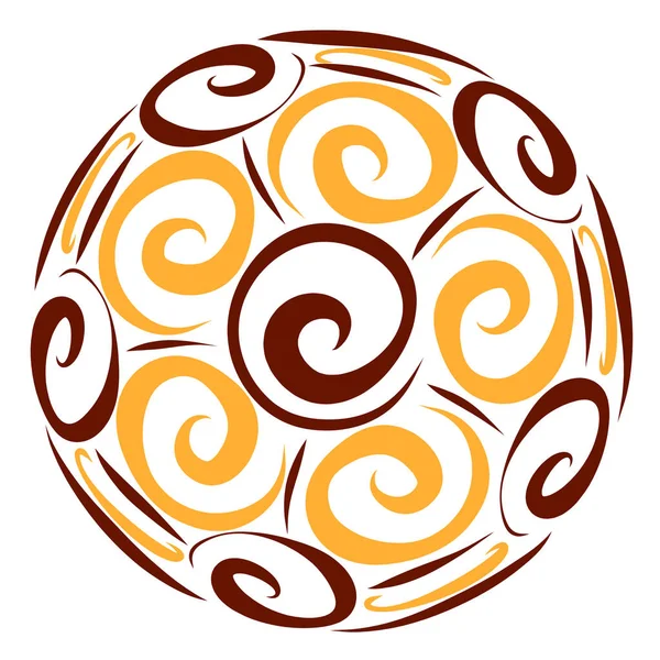 Creative image of a soccer ball, a pattern of spirals