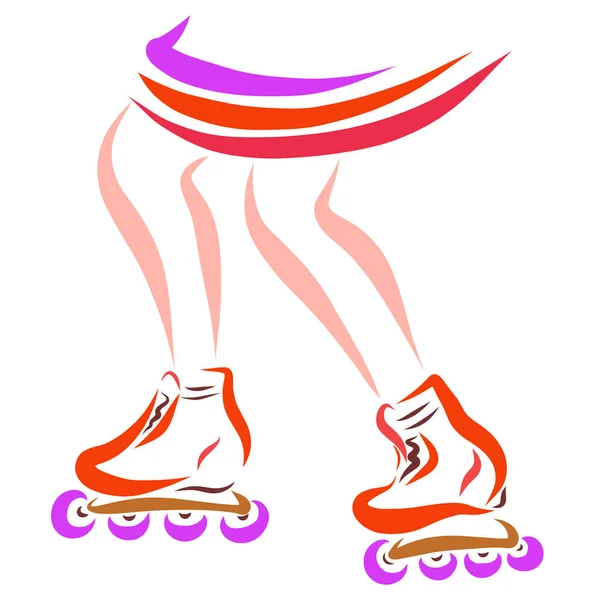Roller skating, girls legs, sports and hobbies