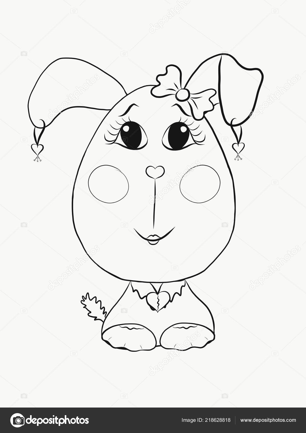 Disegni Colorare Bambini Cane Divertente Ragazza Foto