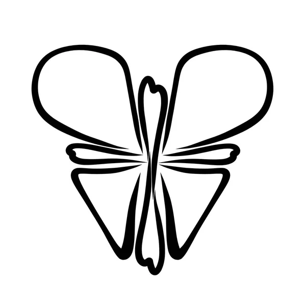 Butterfly, cross and heart, Christian symbolism, black patter