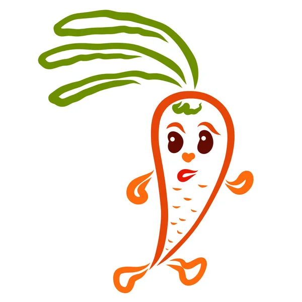 running scared carrot, funny pattern, lively vegetables