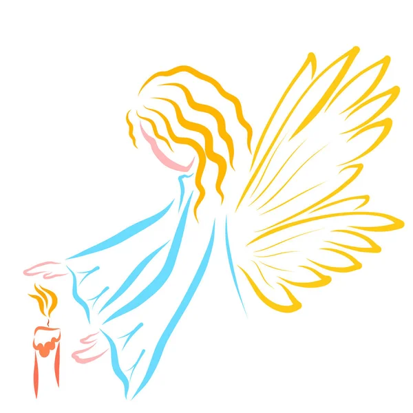 Winged Angel or Fairy and the Candle