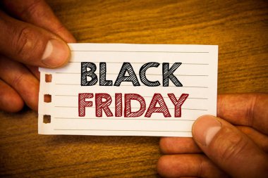 Black Friday gösterilen metin işareti. Şükran günü alışveriş izni indirimler sonra kavramsal fotoğraf özel satış