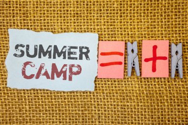 Metinler yaz kampı yazma kelimeler. Bölgedeki nerede çocuk faaliyetleri sırasında tatil yapmak için iş kavramı