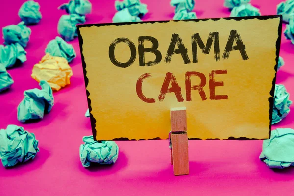 Conceptual Hand Writing Showing Obama Care Business Photo Showcasing Government — Stock Photo, Image