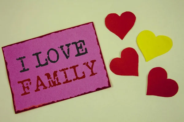 Scrittura Concettuale Mano Che Mostra Love Family Business Foto Testi — Foto Stock