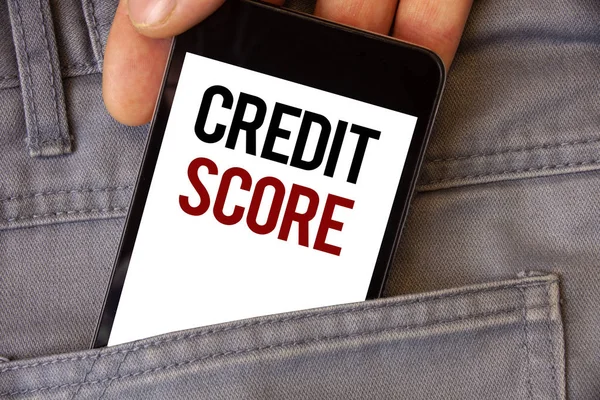 Conceptuele Hand Schrijven Tonen Credit Score Zakelijke Foto Textss Capaciteit — Stockfoto