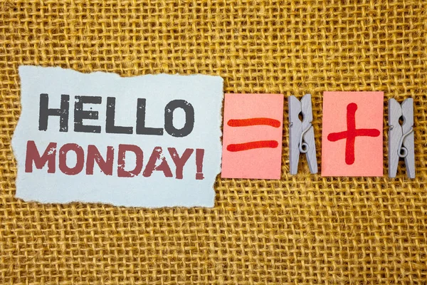 Textss Merhaba Pazartesi Motivasyonel Ara Yazılı Kelime Yeni Bir Gün — Stok fotoğraf