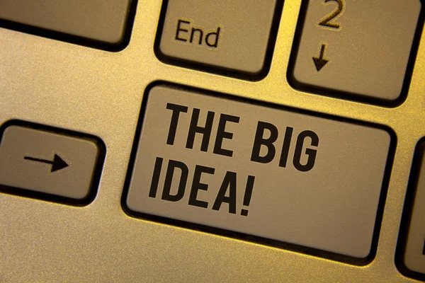 Writing Note Showing Big Idea Motivational Call Business Photo Showcasing — Stock Photo, Image