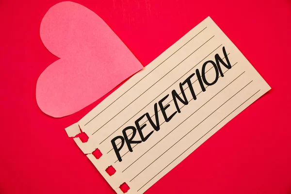 Sinal Texto Mostrando Prevenção Foto Conceitual Parar Algo Acontecer Saúde — Fotografia de Stock