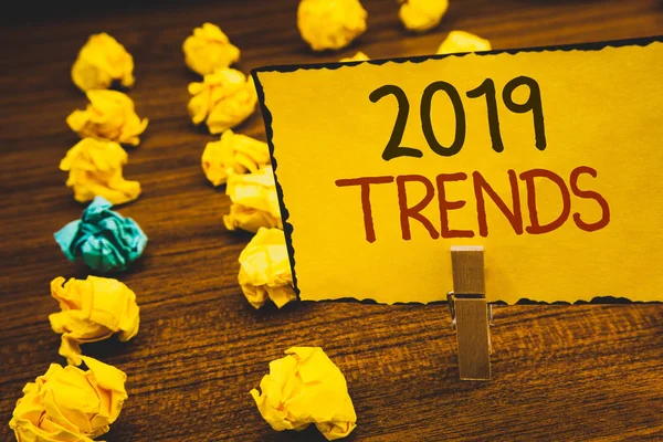 Rukopis Texty 2019 Trendy Pojetí Znamená Nový Rok Vývoj Módě — Stock fotografie
