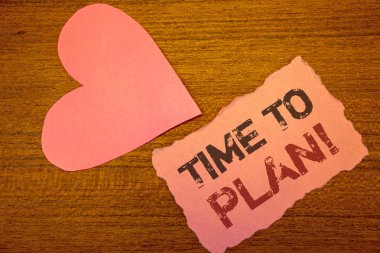 Zaman planı motivasyonel arama için gösterilen metin işareti. Kavramsal fotoğraf fikir geliştirme an strateji düşünüyorum