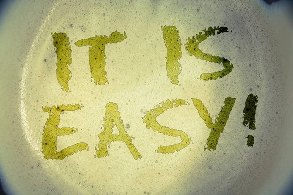 Bu kolay motivasyon çağır gösterilen Not yazma. İş fotoğraf net basit değil vitrine temel Effortlessideas iletileri kavramlar kelimeler harfler köpüklü kahve arka plan oluşturulmuş karmaşık