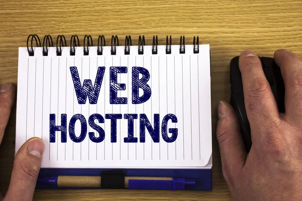 Text sign showing Web Hosting. Conceptual photo Server service that allows somebody to make website accessible