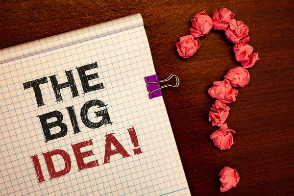 Conceptual Hand Writing Showing Big Idea Motivational Call Business Photo — Stock Photo, Image