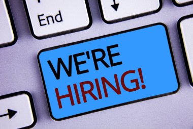 Çoğu işe motivasyonel dediğimiz gösterilen metin işareti. Kavramsal fotoğraf yetenek avcılık iş istedim işe alım