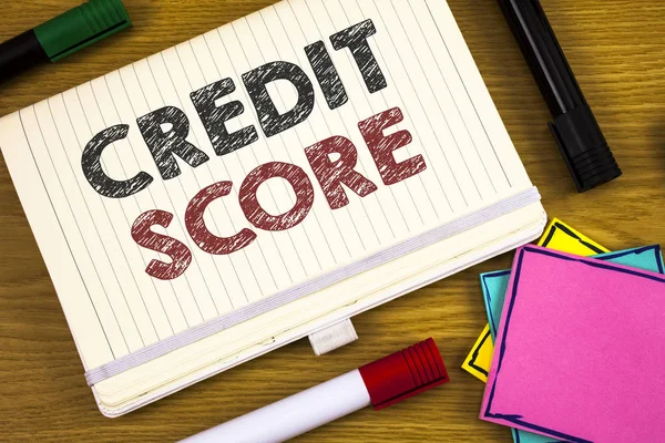 Handschrifttexte Die Credit Score Schreiben Konzept Das Die Fähigkeit Zur — Stockfoto