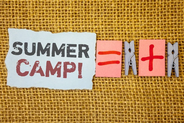 Metinler yaz kampı motivasyonel ara yazma kelimeler. İş kavramı yer nerede çocuklar tatil aktiviteleri yapmak için